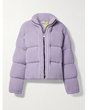 Moncler Genius Quilted Ribbed-Knit Down Jacket - Purple