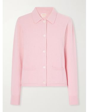 &Daughter Cora Wool Polo Cardigan - Pink