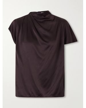 STAUD Davina Silk-Blend Top - Black