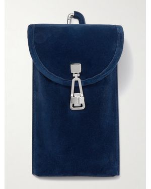 Gabriela Hearst Suede Sunglasses Pouch - Blue