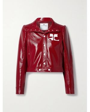 Courreges Reedition Coated Cotton-Blend Jacket - Red