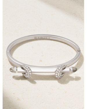 ANANYA Chakra Icon Armreif Aus 18 Karat Weißgold Mit Diamanten Und Quarzen - Natur