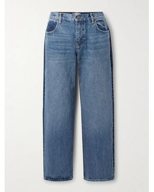 La Ligne Marilyn Panelled Two-Tone High-Rise Wide-Leg Jeans - Blue