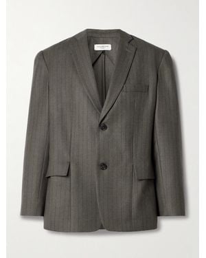 Kallmeyer Gemini Pinstriped Wool-Twill Blazer - Green