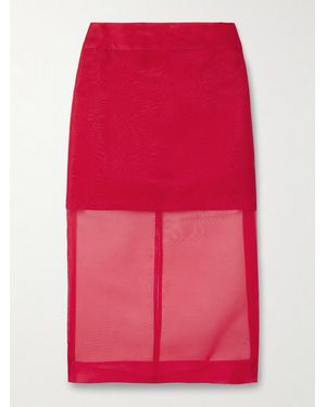 Maria McManus Layered Silk-Organza Midi Skirt