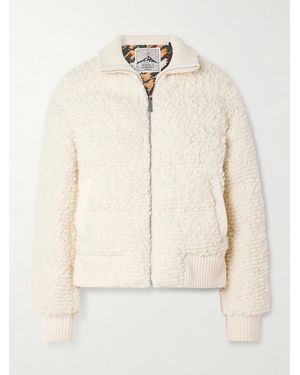 Perfect Moment Padded Wool-Bouclé Down Ski Jacket - Natural