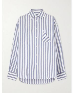 Jacquemus La Chemise Voilier Striped Cotton-Poplin Shirt - Blue