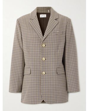 FRAME Houndstooth Tweed Blazer - Natural