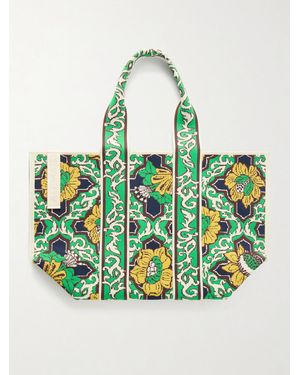 ALÉMAIS Liana Recycled Jacquard-Knit Tote - Green