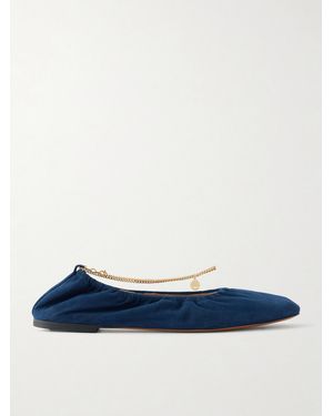 Stella McCartney Ballerina Alter Suede Flats - Blue