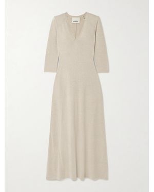 Isabel Marant Salina Pointelle-Knit Wool-Blend Maxi Dress - Natural