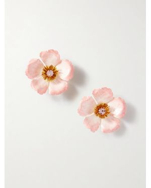 Jennifer Behr Debre-Plated Crystal Earrings - White