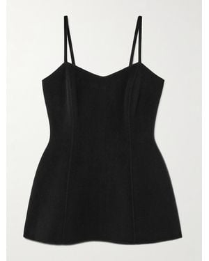 Rohe Paneled Wool Bustier Top - Black