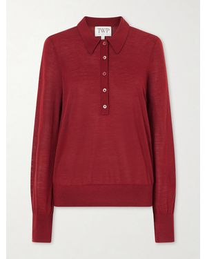 Twp Cashmere Polo Jumper - Red