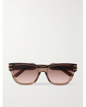 Dior Diorsignature S6U Square-Frame Acetate Sunglasses - Brown