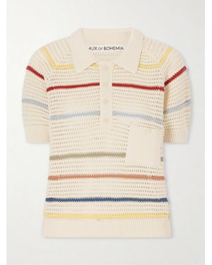 Alix Of Bohemia Lessi Carnival Cotton-Knitted Polo Shirt - Natural
