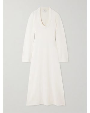 Loulou de Saison Ari Maxikleid Aus Einer Woll-Kaschmirmischung - Natur
