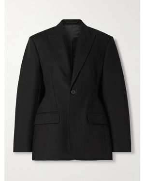 Wardrobe NYC Contour Cotton-Twill Blazer - Black