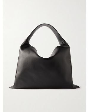 Bottega Veneta Hop Large Leather Shoulder Bag - Black