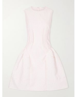 Cecilie Bahnsen Claudie Gathered Panelled Cloqué Midi Dress - Pink