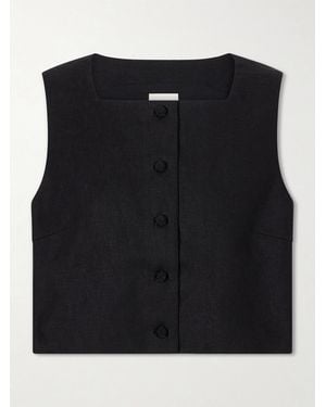 Posse Rio Linen Tank Top - Black