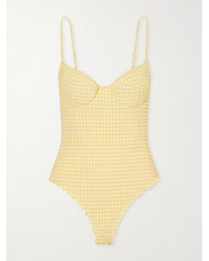 Jonathan Simkhai Suni Checked Swimsuit - Yellow