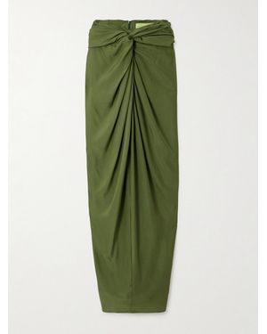 GAUGE81 Usuki Silk-Satin Pareo - Green