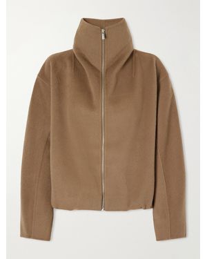Almala Lindy Brushed Wool Coat - Brown