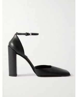 Alaïa 90 Mules Aus Leder - Weiß