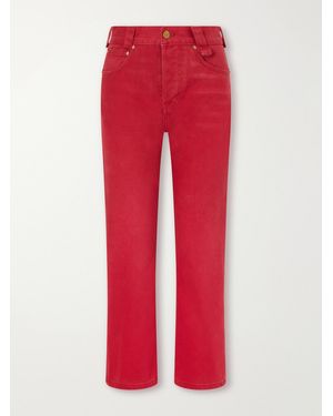 Willy Chavarria Chente Mid-Rise Straight-Leg Jeans - Red