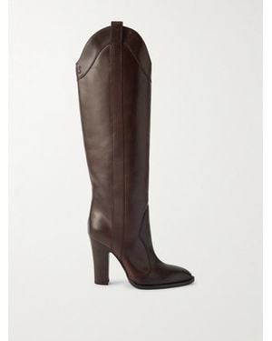 Paris Texas Lavinia Leather Knee Boots - Brown