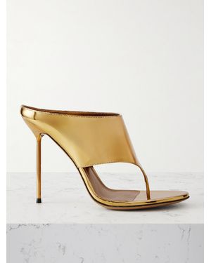 Paris Texas Lidia 105 Leather Mules - Metallic