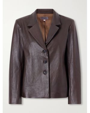 Stouls Helly Leather Blazer - Brown