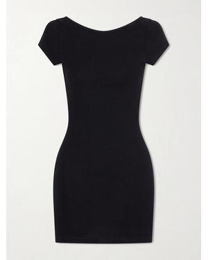 Matteau Open-Back Cotton-Jersey Mini Dress - Black