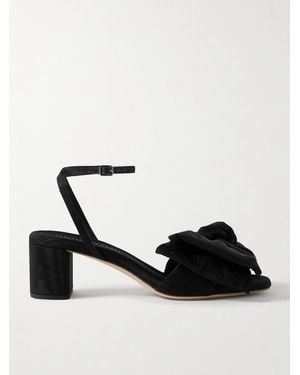 Loeffler Randall Carmen Bow-Embellished Moire Sandals - Black