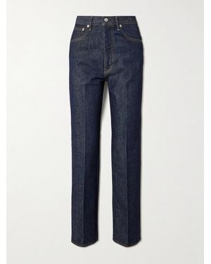 AURALEE High-Rise Straight-Leg Jeans - Blau