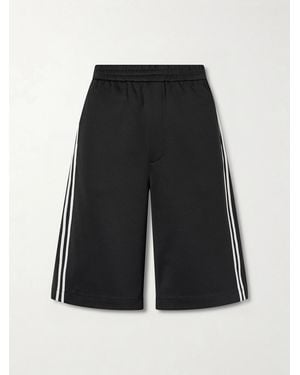 Tibi Active Striped Jersey Shorts - Black