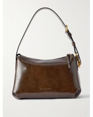 Dries Van Noten Kleine Schultertasche Aus Leder - Braun