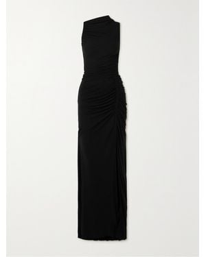 Rick Owens Svita Ruched Jersey Maxi Dress - Black
