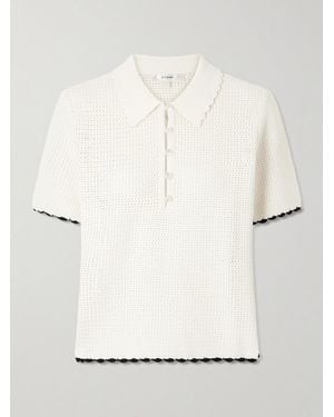 FRAME Daybreak Mesh Polo Shirt - White
