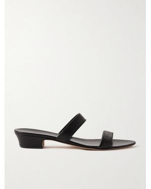 The Row Awar Mules Aus Leder - Schwarz