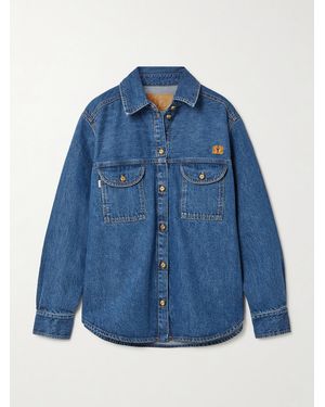 Blazé Milano Nariida Berber Embroidered Denim Shirt - Blue