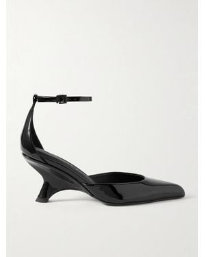 Jonathan Simkhai Vixen Patent-Leather Court Shoes - White