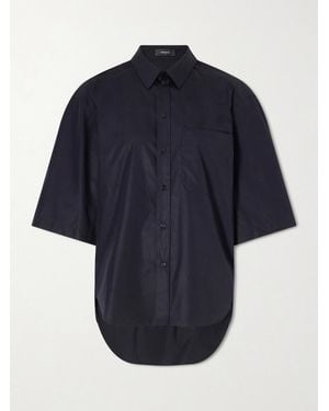 Wardrobe NYC Oversized Cotton-Poplin Shirt - Blue