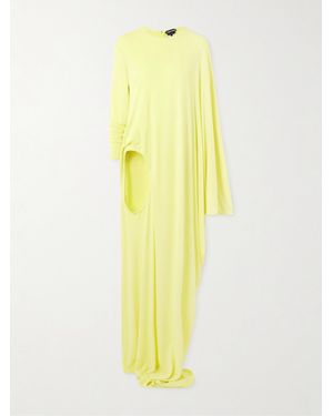 Tom Ford Asymmetrische Robe Aus Strukturiertem Jersey - Gelb