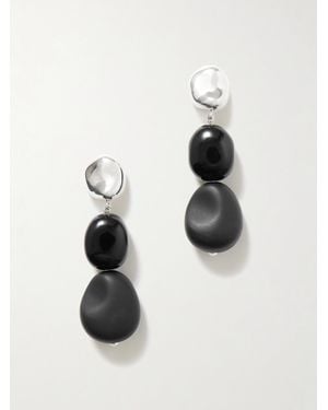 AGMES Ada Ohrringe Aus Sterlingsilber Mit Onyxen - Weiß