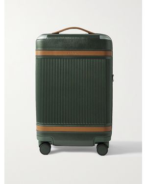 Paravel Net Sustain Aviator Carry-On Hartschalenkoffer Mit Kunstlederbesätzen Und Recycelten Fasern - Grün