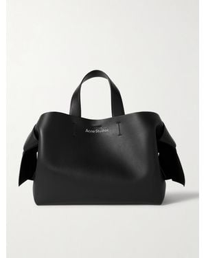 Acne Studios Musubi Tote Aus Leder Mit Knoten - Schwarz
