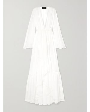 Rasario Ruffled Silk-chiffon Jacket - White