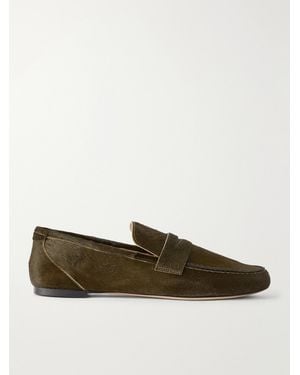 Jamie Haller The Penny Calf Hair Loafers - Green